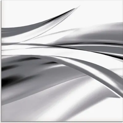 Produktbild von ARTland Glasbild Schöne graue Welle - Abstrakt Größe: 30x30 cm