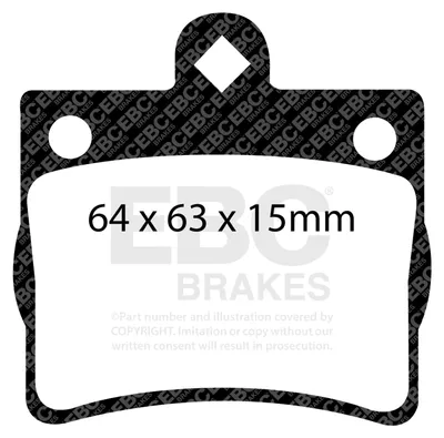 Produktbild von EBC GREENSTUFF Bremsbelagsatz Hinten Mercedes-Benz 0024205120