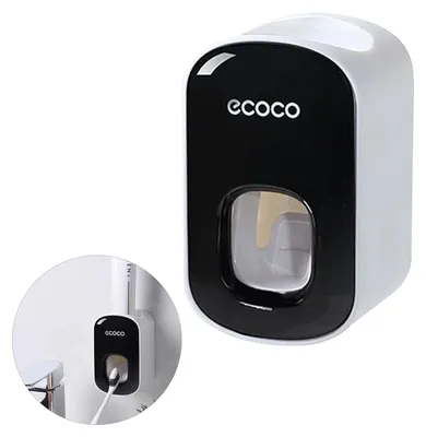 Image de Distributeur automatique de dentifrice, étanche, anti-poussière, à fixation murale, porte-dentifrice, accessoire de salle de bains, distributeur automatique de dentifrice pour salle de bains, salle d'eau (B)