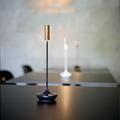 Produktbild von SIGOR LED Akku-Tischleuchte "Nucandle" 1,6W 827 (Warmton-extra) Keramikschwarz + Kupfer dimmbar