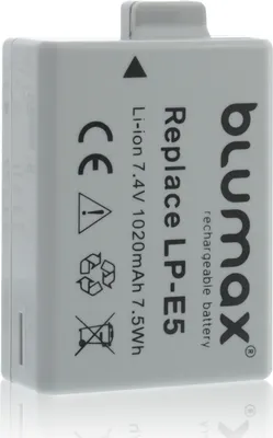Produktbild von Blumax Akku passend für Canon EOS 450D, EOS 500D, EOS 1000D LP-E5 1020 mAh 7,4V