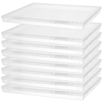 Obrázek produktu pro Průhledné úložné boxy formátu A4 s víkem, sada 8 kusů