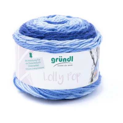 Produktbild von gründl  150g  blau-02  Häkelgarn Strickgarn  LollyPop