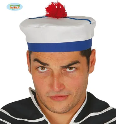 Produktbild von Matrosen Mütze mit Bommel für Erwachsene