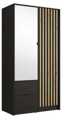 Obrázok produktu pre Skriňa raumhirsch, model Onyx, čierna, rozmery: 102 x 201 x 55 cm