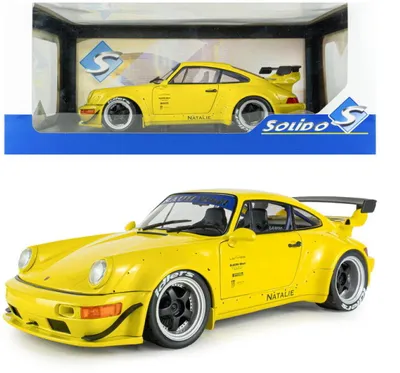 Obrázok produktu pre Solido 421186617, model auta Porsche RWB s karosériou Natali, farba: žltá, rok: 2023, mierka: 1:18