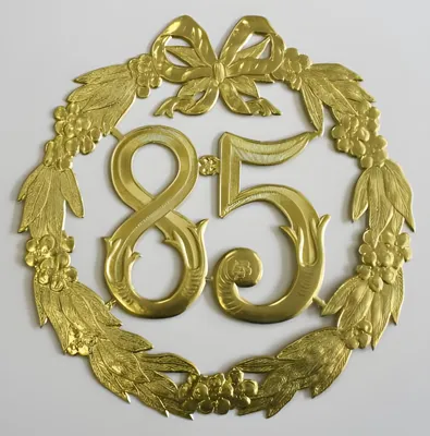 Produktbild von DEMMLER Festliche Zahl 85 gold 24cm ohne Draht