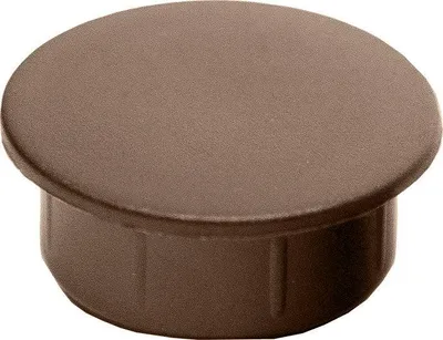 Produktbild von LogistSystem 10x Abdeckstopfen 15mm - Braun - Kunststoff Lochstopfen PE - Blindstopfen Abdeckkappen Endkappen Verschlusskappen - für Bohrlöcher Plattenlochstopfen