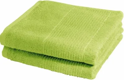 Produktbild von Fleuresse Frottier Duschtuch 2-er Set Größe 70x140 cm, Farbe 5 grün
