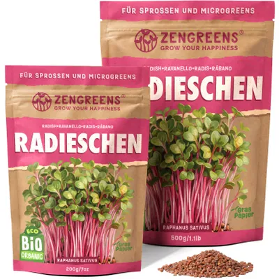 Produktbild von ZenGreens® Sprossen- & Microgreens-Samen - Radieschen - 200g
