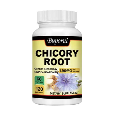 Image de Racine de chicorée 1200 mg (120 capsules) Complément alimentaire, foie, intestin, digestion, nettoyage, détoxification