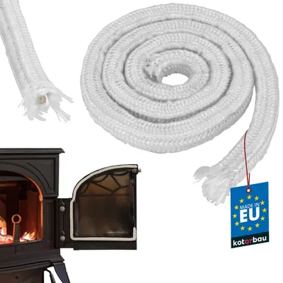 Productafbeelding van KOTARBAU® Vuurvaste glasvezel kachelafdichtsnoer 30 x 30 mm 2 m schoorsteenafdichting kachelafdichting kacheltape
