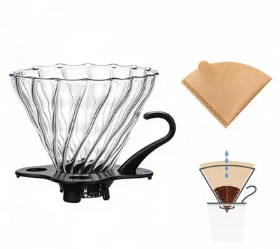 Kaffeefilterhalter mit 40 Filtern, Kunststoff, Ø 11 cm