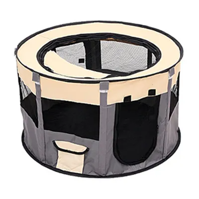 Produktbild von Puppy Foldable Pet Laufstall Hund Portable Kennel Zelt für Hund Katze Kaninchen für Indoor & Outdoor Travel Use（grau）