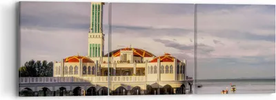 Produktbild von Bild auf Leinwand - Leinwandbild - Architektur asien gebäude kultur - 90x30cm - Wand Bild - Wanddeko - Leinwanddruck - Bilder - Kunstdruck - Wanddekoration - Leinwand bilder - Wandkunst - CA90x30-2119
