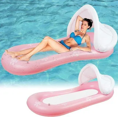 Produktbild von Famanu Luftmatratze Schwimmbad - Aufblasbare Wasserhängematte, Liegestuhl für Erwachsene, Badhängematte für Schwimmbad
