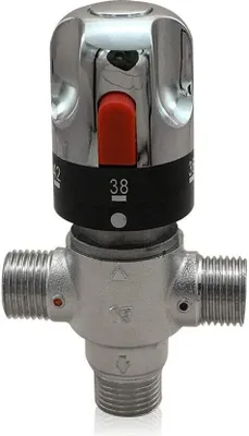 Obrázek produktu pro Ventil 3-cestný směšovací ventil domácí vody G1/2" termostatický Termostatická domácí vodovodní baterie