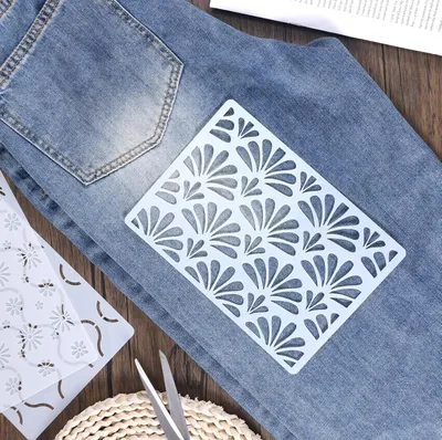 Produktbild von 20-teiliges Sashiko Schablonen-Set - 21x15cm Kunststoff Stickmuster Vorlagen - Langlebig und Wiederverwendbar