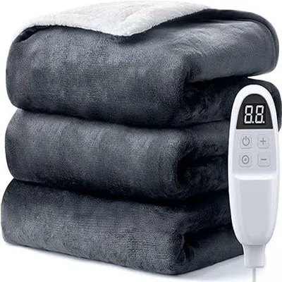 Productafbeelding van Elektrische Deken- XXL- 200×180 cm – Extra Grote Warmtedeken met 6 Warmtestanden, Automatische Uitschakeling & Oververhittingsbeveiliging – Wasbare Elektrische Verwarmingsdeken voor Bed en Bank