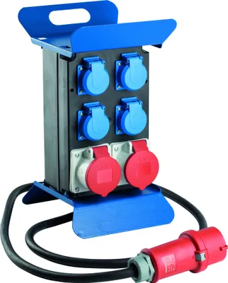 Produktbild von as-Schwabe Tragbarer CEE-Stromverteiler STECKY CEE-Stecker Schuko Strom IP44