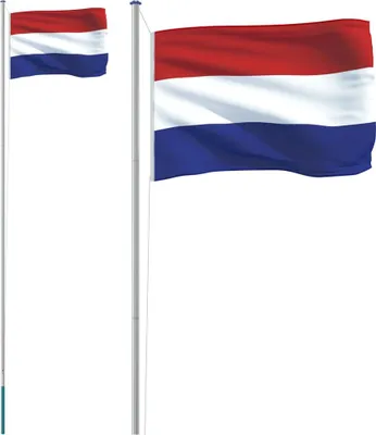 Produktbild von vidaXL Niederländische Flagge mit Mast 6,08 m Aluminium