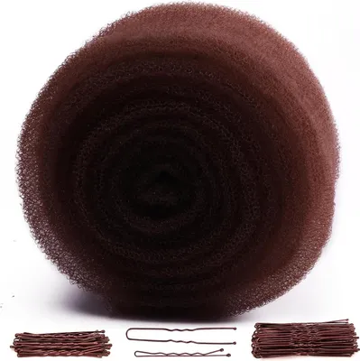 Produktbild von Haarschwamm für Hochsteckfrisuren, Haarfüller, Donuts für Hochsteckfrisuren, Volumen-Haarpolster, Dunkelbraun