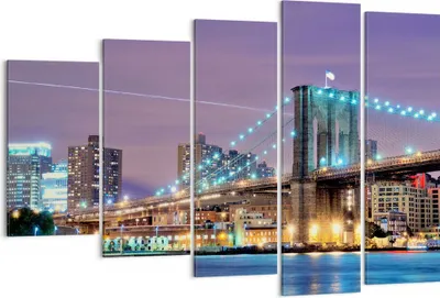 Produktbild von Bild auf Leinwand - Leinwandbild - Metropole Fluss Brücke Geschichte - 150x100cm - Wand Bild - Wanddeko - Leinwanddruck - Bilder - Kunstdruck - Leinwand bilder - Wandkunst - EG150x100-2600