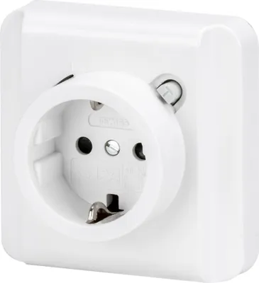 Produktbild von GEWISS Fi-Steckdose 2f ws glz Energy UP IP21 ZP