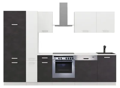 Produktbild von Küche Toni 300 cm Küchenzeile Küchenblock Singleküche Einbauküche