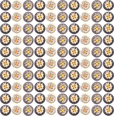 Imagen del producto de Botones, 100 unidades, de madera natural con estampado de margaritas, de 15 mm, para manualidades, decoración de ropa, trabajos a mano, variedad de colores
