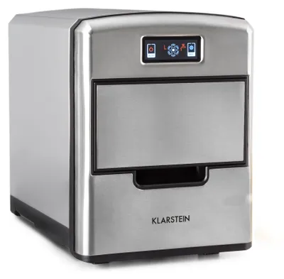 Produktbild von Klarstein Eiswürfelmaschine Klein, 2,1 Liter Eiswürfelbereiter, Eiswürfelmaschine für 12 kg Eiswürfel in 3 Größen, Schnelle Mini-Eiswürfelmaschine, Eiswürfelbereiter mit Leichter Reinigung