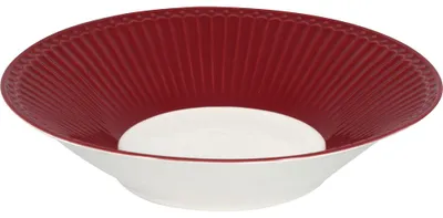 Produktbild von Greengate Pasta Teller ALICE CLARET RED Rot Keramik Essteller Nudelteller