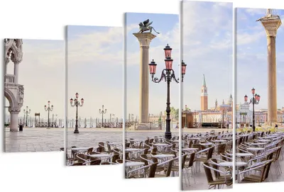 Produktbild von Bild auf Leinwand - Leinwandbild - Architektur Stadt Venedig - 150x100cm - Wand Bild - Wanddeko - Leinwanddruck - Bilder - Kunstdruck - Wanddekoration - Leinwand bilder - Wandkunst - EG150x100-2553
