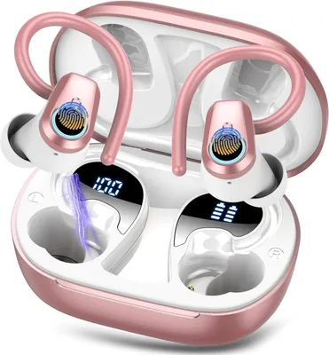 Produktbild von Kabellose Bluetooth Kopfhörer Sport 50Std HiFi Stereo In Ear Ohrhörer Roségold