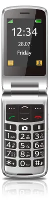 Produktbild von Beafon SL645plus, Klapphandy, Single SIM, 7,11 cm (2.8"), 3 MP, 1550 mAh, Schwarz, Silber