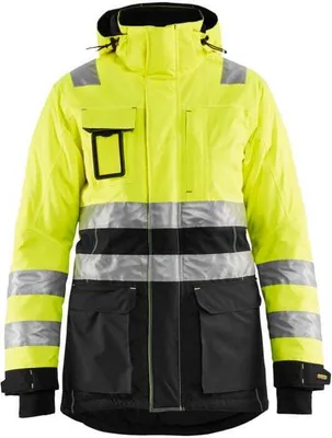 Produktbild von Blakläder Damen High Vis Winter Parka 4472 1987 in div. Farben, Farbe:gelb/schwarz, Größe:S