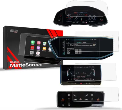 Produktbild von Matte Autodisplayfolie 4in1 für Audi A6 C8 4w1 (2018-...), Grizz Protector