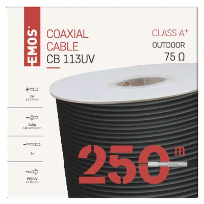 Koaxialkabel CB113UV, 250m