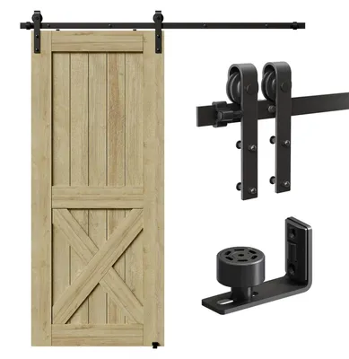Produktbild von Schiebetürsystem aus robustem Kohlenstoffstahl - Max. Tragfähigkeit 110 kg