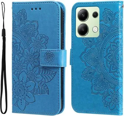 Zdjęcie produktu dla Niebieskie etui z motywem kwiatowym 4G