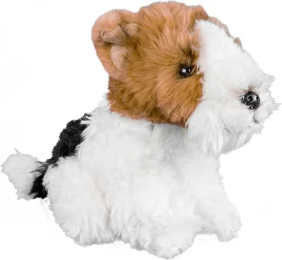Zdjęcie produktu dla Przytulanka fox terrier siedzący brązowy/biały/czarny 18 cm