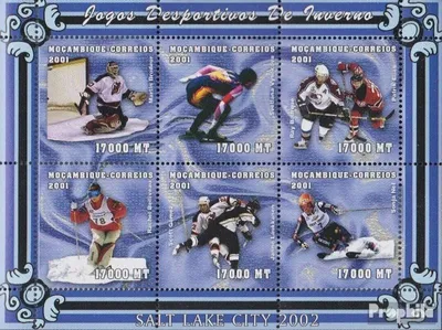 Produktbild von Briefmarken Mosambik 2001 Mi 1964-1969 Kleinbogen postfrisch Olympische Winterspiele 2002