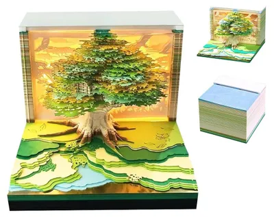 Tischkalender 2025 mit 3D-Notizblock