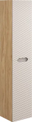 Imagen del producto de FURNLUX, armario alto, color beige y roble. Dimensiones: 35 x 170 x 33 cm. Color principal: beige