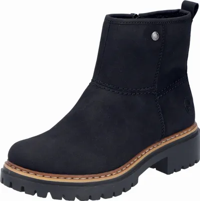 Produktbild von Rieker Damen Stiefelette Reißverschluss Warmfutter Ziernaht 72671, Größe:42 EU, Farbe:Schwarz