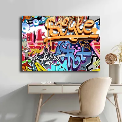 Produktbild von Wallity, 70100POP-005, Dekorative Leinwandmalerei, Mehrfarbig, 100 % LEINWAND, 70 x 100 cm