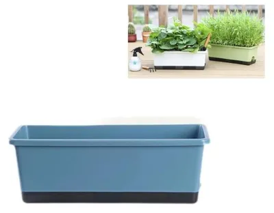 Image de Pot de fleurs autonettoyant avec réservoir d'eau et système de drainage