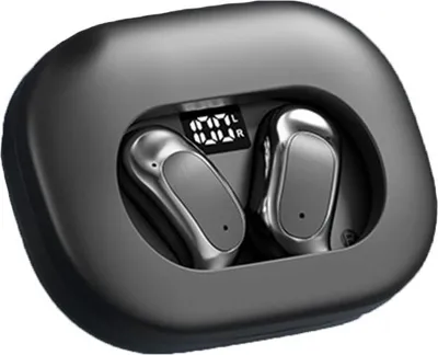 INF OWS Bluetooth Kopfhörer: Open-Ear, Noise Cancelling, Kabellos, Digitalanzeige Schwarz