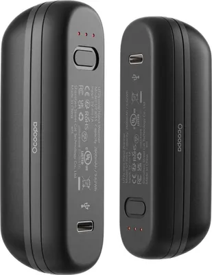 Zdjęcie produktu dla Podgrzewacz do rąk OCOOPA Pocket Warmer Mini Set 5200mAh magnetyczny elektryczny wielokrotnego użytku czarny