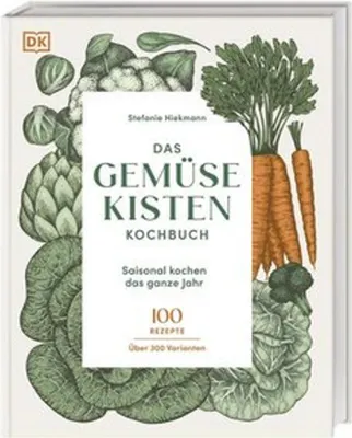 A cookbook cover featuring various vegetables.